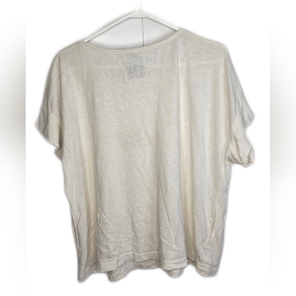 JUNGMAVEN WHITE COTTON TSHIRT WITH SIDE POCKETS LG. - Picture 2 of 13